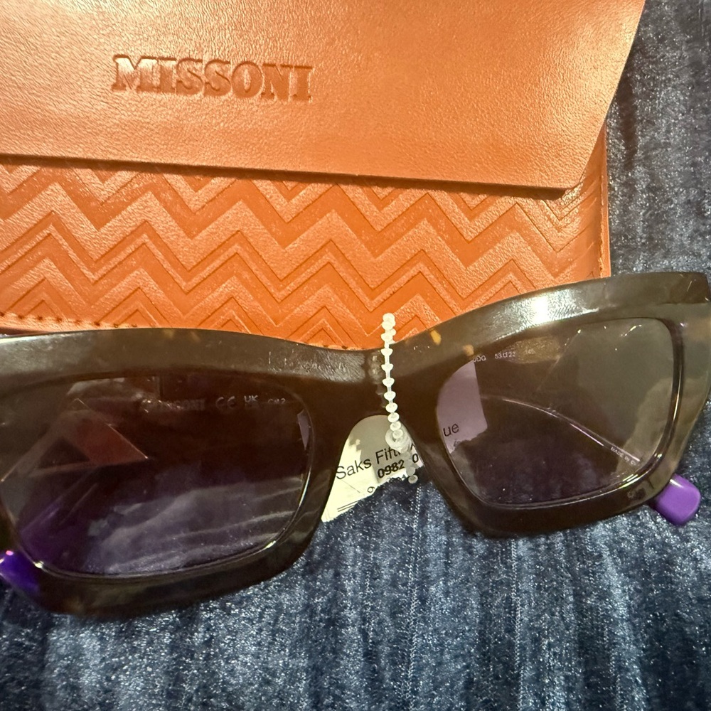 Missoni Black and Purple Sunglasses Timeless Design